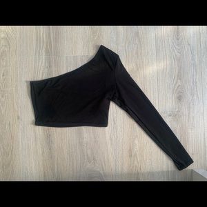 One shoulder long sleeve t shirt